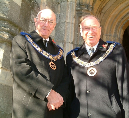 (l to r) PGM & DPGM after the wreath laying ceremony