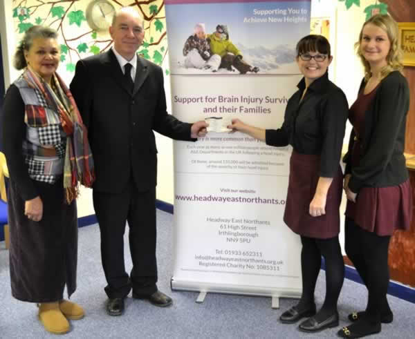 Pictured are Catherine and Neil Arrowsmith with Dawn and one of her assistants